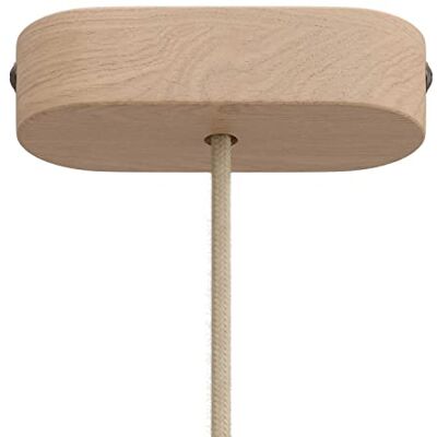 Creative Ovales Lampenbaldachin-Kit aus Holz Neutral Creative Ovales Lampenbaldachin-Kit aus Holz Neutral