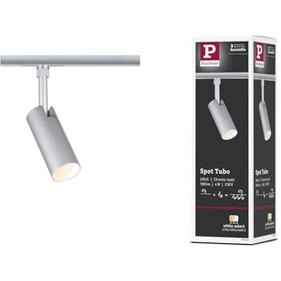 Paulmann URail Spot Tubo White Select 2700-4000K Chrom matt Minimalistisches Design, flexible Lichtfarbe, schwenkbar, kompatibel mit URail System Paulmann URail Spot Tubo White Select 2700-4000K Chrom matt Minimalistisches Design, flexible Lichtfarbe, schwenkbar, kompatibel mit URail System