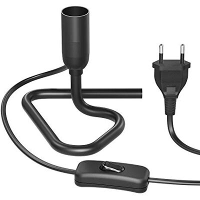 ledscom.de Tischlampe/Lampenfassung/Triangle-Dreieckfuß TRIN, Schalter, Aluminium, schwarz, 1x E14 max. 60W ledscom.de Tischlampe/Lampenfassung/Triangle-Dreieckfuß TRIN, Schalter, Aluminium, schwarz, 1x E14 max. 60W