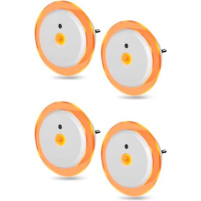 Northpoint LED Nachtlicht Bernsteinweißes Licht (1500-1800K) 2er-Set (4 Stk. Rund mit Dämmerungssensor und Bewegungsmelder Reichweite 3m Steckdosenbetrieben) Northpoint LED Nachtlicht Bernsteinweißes Licht (1500-1800K) 2er-Set (4 Stk. Rund mit Dämmerungssensor und Bewegungsmelder Reichweite 3m Steckdosenbetrieben)