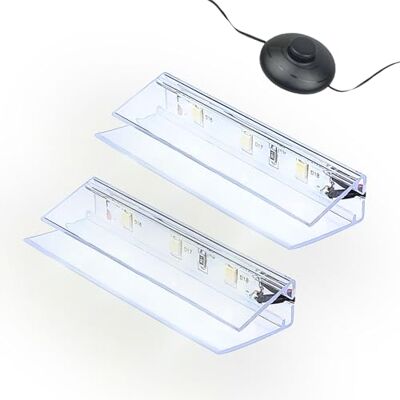 kalb Material für Möbel kalb LED Glaskantenbeleuchtung Ambilux Clip transparent 3000K 5000K 1-10 Sets für Glasböden 4-10mm Fußschalter Glasbodenbeleuchtung erweiterbar um Dimmer/Controller Plug & Play (kaltweiß, 2er Set) kalb Material für Möbel kalb LED Glaskantenbeleuchtung Ambilux Clip transparent 3000K 5000K 1-10 Sets für Glasböden 4-10mm Fußschalter Glasbodenbeleuchtung erweiterbar um Dimmer/Controller Plug & Play (kaltweiß, 2er Set)