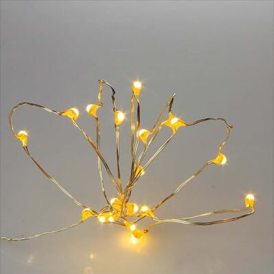 hellum LED Lichterkette Batterie innen, 20 gelbe LED, 0,95m beleuchtet Lichterkette Batterie (2xAA nicht inkl) mit gelben Tauperlen, Kupferkabel, für Geburtstag, Geschenk, Tischdeko 570731 hellum LED Lichterkette Batterie innen, 20 gelbe LED, 0,95m beleuchtet Lichterkette Batterie (2xAA nicht inkl) mit gelben Tauperlen, Kupferkabel, für Geburtstag, Geschenk, Tischdeko 570731