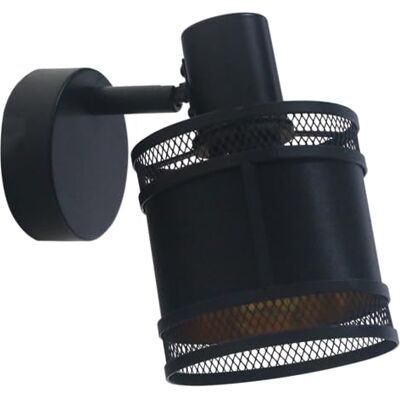 REV – Wandleuchte 1-flammig im angesagten Vintage-Look mit E14 Fassung – Deckenleuchte schwenkbar aus Metall und Stoffbezug in schwarz – Wandlampe für Wohnzimmer, Schlafzimmer & Flur REV – Wandleuchte 1-flammig im angesagten Vintage-Look mit E14 Fassung – Deckenleuchte schwenkbar aus Metall und Stoffbezug in schwarz – Wandlampe für Wohnzimmer, Schlafzimmer & Flur