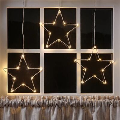 Lights4fun 3er Set LED Osby Sterne 30 Micro LEDs 23cm Timer Batterie Leuchtsterne Kinderzimmer Lights4fun 3er Set LED Osby Sterne 30 Micro LEDs 23cm Timer Batterie Leuchtsterne Kinderzimmer