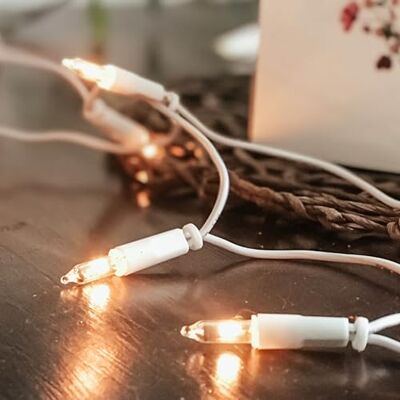 hellum 50er Lichterkette innen warmweiß für Weihnachtsbaum, Kabel weiß Lichterkette mit Stecker, beleuchtete Länge 7,35 m, Mini Pisellokerzen für Christbaumbeleuchtung, Fenster <59lm 835083 hellum 50er Lichterkette innen warmweiß für Weihnachtsbaum, Kabel weiß Lichterkette mit Stecker, beleuchtete Länge 7,35 m, Mini Pisellokerzen für Christbaumbeleuchtung, Fenster <59lm 835083