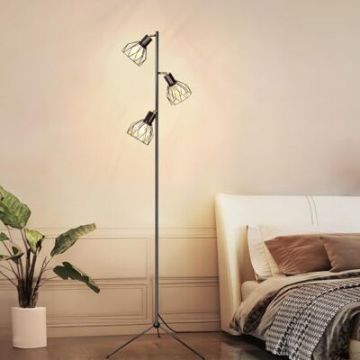 Dehobo Industrial Stehlampe Wohnzimmer Stativ Stehlampe Vintage Retro Wohnzimmerlampe Moderne LED E27 Fußsteuerung Leselicht Schwarze Einstellbare Stehleselampe Wohnzimmer für Schlafzimmer Ecke Dehobo Industrial Stehlampe Wohnzimmer Stativ Stehlampe Vintage Retro Wohnzimmerlampe Moderne LED E27 Fußsteuerung Leselicht Schwarze Einstellbare Stehleselampe Wohnzimmer für Schlafzimmer Ecke