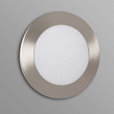 Maxkomfort LED Panel Einbaustrahler Flach Edelstahl-Optik 12W neutralweiß rund Spot Einbauspot Deckenleuchte Deckenlampe Lampe Leuchte Maxkomfort LED Panel Einbaustrahler Flach Edelstahl-Optik 12W neutralweiß rund Spot Einbauspot Deckenleuchte Deckenlampe Lampe Leuchte