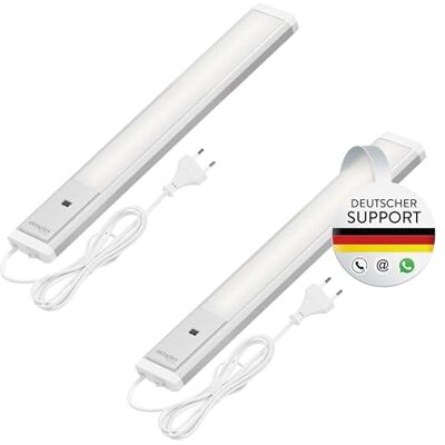 Oktaplex lighting Oktaplex 2er Set Riva LED Unterbauleuchte 40cm flach mit Sensor 455lm Dimmbar Neutralweiß 4000K Küchenbeleuchtung 6W Unterschrank Beleuchtung silber Oktaplex lighting Oktaplex 2er Set Riva LED Unterbauleuchte 40cm flach mit Sensor 455lm Dimmbar Neutralweiß 4000K Küchenbeleuchtung 6W Unterschrank Beleuchtung silber