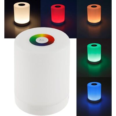 ChiliTec LED Tischlampe 11cm Akku Nachttischlampe Dimmbar, Touchschalter, RGB Farben einstellbar, USB aufladbar ChiliTec LED Tischlampe 11cm Akku Nachttischlampe Dimmbar, Touchschalter, RGB Farben einstellbar, USB aufladbar