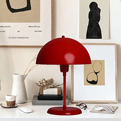 bamyum Lipeo Tischlampe Mit Kabel Rot Ø26 cm, Pilz Lampe Metall, Vintage Mushroom Lamp, Pilzlampen Wohnzimmer, Table Lamp Retro Tischleuchte Kleine, Nachttischleuchte Seitenlampe bamyum Lipeo Tischlampe Mit Kabel Rot Ø26 cm, Pilz Lampe Metall, Vintage Mushroom Lamp, Pilzlampen Wohnzimmer, Table Lamp Retro Tischleuchte Kleine, Nachttischleuchte Seitenlampe