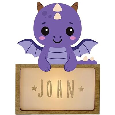 WONDEE Personalisierte Lampe mit Namen – Nachtlicht für Kinder Drache, Babygeschenk für Jungen und Mädchen, Taufgeschenk für Mädchen und Jungen (inkl. USB-C-Kabel) WONDEE Personalisierte Lampe mit Namen – Nachtlicht für Kinder Drache, Babygeschenk für Jungen und Mädchen, Taufgeschenk für Mädchen und Jungen (inkl. USB-C-Kabel)