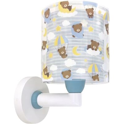 Dalber kinder Wandlampe, Kinderlampe Wandleuchte Baby Teddy Blaue Bären Tiere, 41579T, E27, Blau Dalber kinder Wandlampe, Kinderlampe Wandleuchte Baby Teddy Blaue Bären Tiere, 41579T, E27, Blau