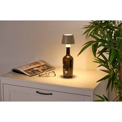 Northpoint LED Tischlampe Akku Flaschenlampe Tischleuchte mit Touchsensor 3000mAh Akku 200lm warmweißes Licht (3000K) stufenlos dimmbar für Innen und Außen beige Northpoint LED Tischlampe Akku Flaschenlampe Tischleuchte mit Touchsensor 3000mAh Akku 200lm warmweißes Licht (3000K) stufenlos dimmbar für Innen und Außen beige