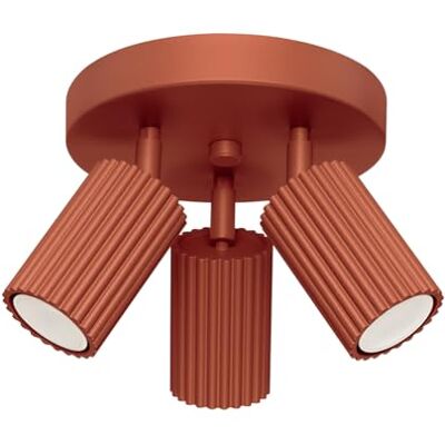 Sollux Lighting Karbon 3-Leuchten Rote Ocker Deckenstrahler - Deckenleuchte Sollux Lighting Karbon 3-Leuchten Rote Ocker Deckenstrahler - Deckenleuchte