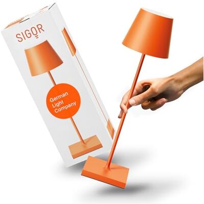 SIGOR Nuindie 2.0 LED Akku-Tischlampe, glutorange Dimmbar • Indoor & Outdoor • IP54 • 38 cm • USB-C • 12 h Leuchtdauer SIGOR Nuindie 2.0 LED Akku-Tischlampe, glutorange Dimmbar • Indoor & Outdoor • IP54 • 38 cm • USB-C • 12 h Leuchtdauer