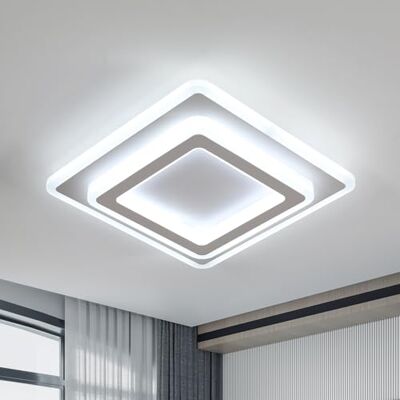 Goeco LED Deckenleuchte Quadratisch 44W 4950LM 6500K 30CM, Weiß Goeco LED Deckenleuchte Quadratisch 44W 4950LM 6500K 30CM, Weiß