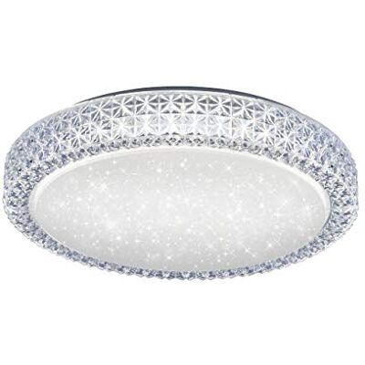 LeuchtenDirekt LED Deckenlampe Sternenhimmel-Optik, rund dimmbar 40cmØ über Wandschalter dimmbar, Farbtemperatursteuerung, warmweiß kaltweiß, Kristall-Optik LeuchtenDirekt LED Deckenlampe Sternenhimmel-Optik, rund dimmbar 40cmØ über Wandschalter dimmbar, Farbtemperatursteuerung, warmweiß kaltweiß, Kristall-Optik
