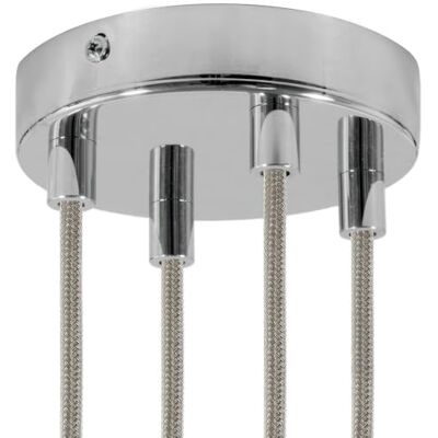 Creative Zylindrischer 4-Loch-Lampenbaldachin Kit aus Metall Zylindrisch, Chrom Creative Zylindrischer 4-Loch-Lampenbaldachin Kit aus Metall Zylindrisch, Chrom