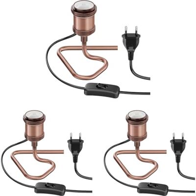 ledscom.de 3x Tischlampe RETRA, Schalter, bronze, 1x E27 max. 60W ledscom.de 3x Tischlampe RETRA, Schalter, bronze, 1x E27 max. 60W