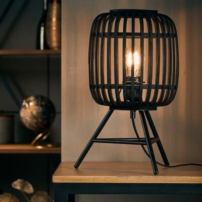 Lightbox Boho Tischlampe 41 x 16 x 16 cm Tischleuchte mit schwarzen Tischlampe, 41 x 16 x 16 cm, E27, max. 60 W, Schalter, Metall/Bambus Lightbox Boho Tischlampe 41 x 16 x 16 cm Tischleuchte mit schwarzen Tischlampe, 41 x 16 x 16 cm, E27, max. 60 W, Schalter, Metall/Bambus