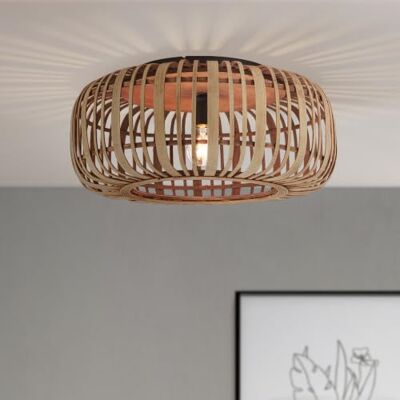 Lightbox Bambus Deckenlampe rund Ø 50 cm, Boho-Stil, E27 Leuchte Natürliche Deckenleuchte fürs Wohnzimmer, Schlafzimmer und den Flur, dekoratives Naturmaterial Lightbox Bambus Deckenlampe rund Ø 50 cm, Boho-Stil, E27 Leuchte Natürliche Deckenleuchte fürs Wohnzimmer, Schlafzimmer und den Flur, dekoratives Naturmaterial
