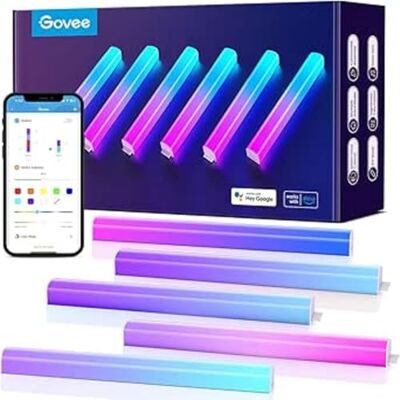 Govee LED Glide Wandleuchten RGBIC, Lampe für Gaming und Streaming, 6 Stück Funktioniert mit Alexa und Google Assistant, 11 Musikmodi und 64+ Szenenmodi, Intelligente App und Sprachsteuerung, Spielmodi Govee LED Glide Wandleuchten RGBIC, Lampe für Gaming und Streaming, 6 Stück Funktioniert mit Alexa und Google Assistant, 11 Musikmodi und 64+ Szenenmodi, Intelligente App und Sprachsteuerung, Spielmodi
