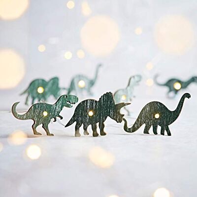 Lights4fun 20er Micro LED Dinosaurier Kinderzimmer Lichterkette mit Timer Funktion batteriebetrieben Lights4fun 20er Micro LED Dinosaurier Kinderzimmer Lichterkette mit Timer Funktion batteriebetrieben