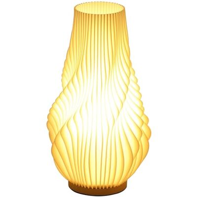 HOMCOM Tischlampe LED Dimmbar Smart Leselampe 3D-Druck Lampenschirm Weiß Blütenähnlich, App/Sprachsteuerung, Musiksynchronisation, Nachttischlampe, Alexa & Google Assistant, Tischleuchte HOMCOM Tischlampe LED Dimmbar Smart Leselampe 3D-Druck Lampenschirm Weiß Blütenähnlich, App/Sprachsteuerung, Musiksynchronisation, Nachttischlampe, Alexa & Google Assistant, Tischleuchte