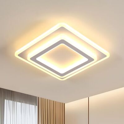 Goeco LED Deckenleuchte Quadratisch 44W 4950LM 3000K 30CM, Weiß Goeco LED Deckenleuchte Quadratisch 44W 4950LM 3000K 30CM, Weiß