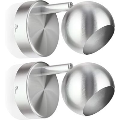ledscom.de 2x Deckenleuchte/Wandleuchte TAURI, edelstahl matt, 1x GU10 max. 25W ledscom.de 2x Deckenleuchte/Wandleuchte TAURI, edelstahl matt, 1x GU10 max. 25W