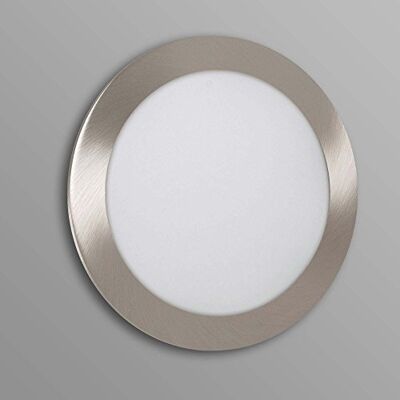 Maxkomfort LED Panel Einbaustrahler Flach Edelstahl-Optik 18W neutralweiß rund Spot Einbauspot Deckenleuchte Deckenlampe Lampe Leuchte Maxkomfort LED Panel Einbaustrahler Flach Edelstahl-Optik 18W neutralweiß rund Spot Einbauspot Deckenleuchte Deckenlampe Lampe Leuchte