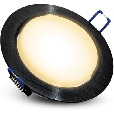 SSC-LUXon RX-3 LED Einbauleuchte rund schwarz GX53 dimmbar 3 Lichtfarben Dimmbarer Deckeneinbauspot schwarz gebürstet warm / neutral / tageslicht, inkl. GX53 LED, große Leuchtfläche, nur 25mm SSC-LUXon RX-3 LED Einbauleuchte rund schwarz GX53 dimmbar 3 Lichtfarben Dimmbarer Deckeneinbauspot schwarz gebürstet warm / neutral / tageslicht, inkl. GX53 LED, große Leuchtfläche, nur 25mm