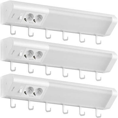 Oktaplex lighting Oktaplex 3er Set Talin Unterschrankleuchte 50cm warmweiss mit Steckdose 1085lm Warmweiß 3000K 9,7W mit Schalter Unterbaulampe Küche 230V weiß Oktaplex lighting Oktaplex 3er Set Talin Unterschrankleuchte 50cm warmweiss mit Steckdose 1085lm Warmweiß 3000K 9,7W mit Schalter Unterbaulampe Küche 230V weiß