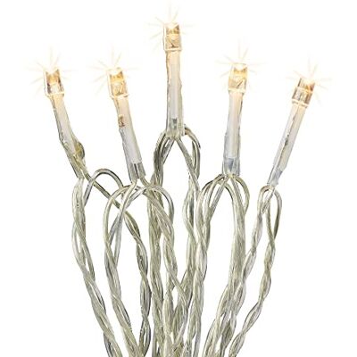 hellum LED Lichterkette mit Timer & Batterie, 50 Lichter, innen, 2er Set Lichterkette 50er beleuchtet 7,35m Kabel transparent, Mini LED Lichterkette warmweiß Batterie (3xAA nicht inkl.) 150650 hellum LED Lichterkette mit Timer & Batterie, 50 Lichter, innen, 2er Set Lichterkette 50er beleuchtet 7,35m Kabel transparent, Mini LED Lichterkette warmweiß Batterie (3xAA nicht inkl.) 150650