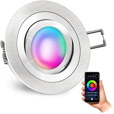 SSC-LUXon RF-2 Smart Einbaustrahler extra flach & schwenkbar inkl. wechselbarer Smart RGB CCT Lampe (kompatibel mit Alexa, Siri & Google) SSC-LUXon RF-2 Smart Einbaustrahler extra flach & schwenkbar inkl. wechselbarer Smart RGB CCT Lampe (kompatibel mit Alexa, Siri & Google)