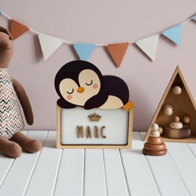 WONDEE Personalisierte Lampe mit Namen – Nachtlicht für Kinder Pinguin, Babygeschenk für Jungen und Mädchen, Taufgeschenk für Mädchen und Jungen (inkl. USB-C-Kabel) WONDEE Personalisierte Lampe mit Namen – Nachtlicht für Kinder Pinguin, Babygeschenk für Jungen und Mädchen, Taufgeschenk für Mädchen und Jungen (inkl. USB-C-Kabel)