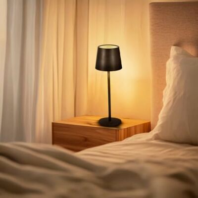 M mimotec Serena 2W LED Tischlampe, schwarz, wiederaufladbar, dimmbar, 3 Farbtemperaturen (3CCT), mit 1200mAh Akku und USB-Kabel im Lieferumfang enthalten M mimotec Serena 2W LED Tischlampe, schwarz, wiederaufladbar, dimmbar, 3 Farbtemperaturen (3CCT), mit 1200mAh Akku und USB-Kabel im Lieferumfang enthalten