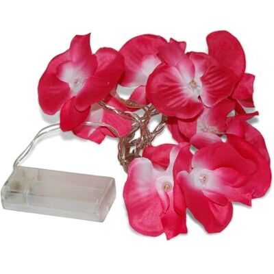 hellum Lichterkette innen Batterie mit pinken Orchideen je 10 LED, 2er Set Lichterkette Blumen Batterie (2xAA nicht inkl.), LED Lichterkette warmweiß, beleuchtet 1,35m, Valentinstag, Muttertag 151510 hellum Lichterkette innen Batterie mit pinken Orchideen je 10 LED, 2er Set Lichterkette Blumen Batterie (2xAA nicht inkl.), LED Lichterkette warmweiß, beleuchtet 1,35m, Valentinstag, Muttertag 151510