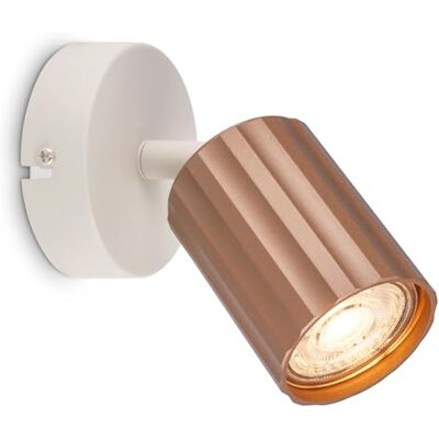 BRILONER Wandleuchte innen mit Riffeln, schwenkbar, GU10, max. 9W, Leselampe, Wohnzimmerlampe, Lampe, Wandlampe, Küchenlampe, Flurlampe, Schlafzimmer, Wandbeleuchtung, 8x8x12,5 cm, Coffee BRILONER Wandleuchte innen mit Riffeln, schwenkbar, GU10, max. 9W, Leselampe, Wohnzimmerlampe, Lampe, Wandlampe, Küchenlampe, Flurlampe, Schlafzimmer, Wandbeleuchtung, 8x8x12,5 cm, Coffee