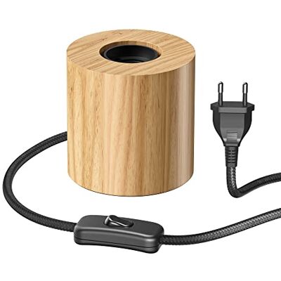 ledscom.de Tischlampe HITO, Schalter, Echtholz (Gummibaum), rund, hellbraun, 1x E27 max. 60W ledscom.de Tischlampe HITO, Schalter, Echtholz (Gummibaum), rund, hellbraun, 1x E27 max. 60W