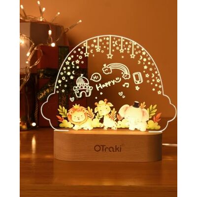 OTraki Personalisierte Nachtlicht für Babys, LED Nachtlampe Baby, Weihnachten USB Acryl Nachtlicht, 3 Farben Nachtlampe Geschenk für Kinder Kinder Baby Mädchen Schlafzimmer Dekoration OTraki Personalisierte Nachtlicht für Babys, LED Nachtlampe Baby, Weihnachten USB Acryl Nachtlicht, 3 Farben Nachtlampe Geschenk für Kinder Kinder Baby Mädchen Schlafzimmer Dekoration