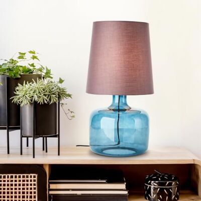 Lightbox Tischlampe mit Stoffschirm, E27 Lampe, blau Tischleuchte fürs Wohnzimmer, Schlafzimmer und die Fensterbank, dezente, Lightbox Tischlampe mit Stoffschirm, E27 Lampe, blau Tischleuchte fürs Wohnzimmer, Schlafzimmer und die Fensterbank, dezente,