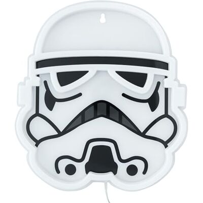 Paladone Sturmtruppenhelm LED-Neon-Wandleuchte, offiziell lizenzierte Star Wars-Lampe mit Netzkabel für Zuhause, Schlafzimmer, Wohnzimmer, Geschenk für Fans Paladone Sturmtruppenhelm LED-Neon-Wandleuchte, offiziell lizenzierte Star Wars-Lampe mit Netzkabel für Zuhause, Schlafzimmer, Wohnzimmer, Geschenk für Fans