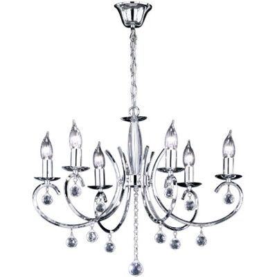 Fischer & Honsel Leuchten 11016 Krone chrom Glasbehang klar Fischer & Honsel Leuchten 11016 Krone chrom Glasbehang klar