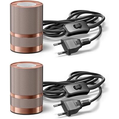 ledscom.de 2x Tischlampe LITO, Schalter, bronze, 1x E27 max. 60W ledscom.de 2x Tischlampe LITO, Schalter, bronze, 1x E27 max. 60W