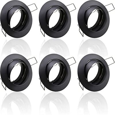 Maxkomfort 6x SET Einbaustrahler + GU10 für 230V schwarz Schwenkbar rund Einbau Spots Decken Strahler Leuchte Spots Deckenleuchte Lampe Einbauleuchte Einbaurahmen 104S-TP BK Maxkomfort 6x SET Einbaustrahler + GU10 für 230V schwarz Schwenkbar rund Einbau Spots Decken Strahler Leuchte Spots Deckenleuchte Lampe Einbauleuchte Einbaurahmen 104S-TP BK
