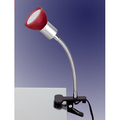 Trango 2989-012 LED Klemmleuchte *EASY* Tischlampe I Leseleuchte I Clip Lampe mit rotem Glas Lampenschirm, Klemmspot I Nachtlicht I Schreibtischlampe inkl. 1x GU10 3000K warmweiß LED Leuchtmittel Trango 2989-012 LED Klemmleuchte *EASY* Tischlampe I Leseleuchte I Clip Lampe mit rotem Glas Lampenschirm, Klemmspot I Nachtlicht I Schreibtischlampe inkl. 1x GU10 3000K warmweiß LED Leuchtmittel