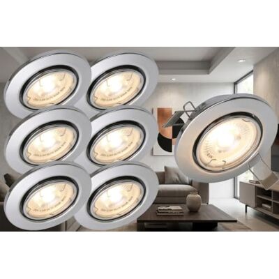 Trango 6er Set LED Einbaustrahler in Chrom Rund 6729-068MCOB Bad Einbauleuchte, Deckenstrahler, Einbauspots, Deckenlampe, Spots incl. 6x 5 Watt LED Modul Ultra Flach nur 3cm Einbautiefe Trango 6er Set LED Einbaustrahler in Chrom Rund 6729-068MCOB Bad Einbauleuchte, Deckenstrahler, Einbauspots, Deckenlampe, Spots incl. 6x 5 Watt LED Modul Ultra Flach nur 3cm Einbautiefe