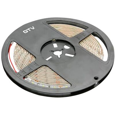 GTV LED Streifen 5m Rolle FLASH 2835, IP65 Wasserfest, 60 LEDsm, Dimmbar, 12V DC, 8mm Breit, Lichtband teilbar, Kaltweiß 6500K für indirekte Beleuchtung GTV LED Streifen 5m Rolle FLASH 2835, IP65 Wasserfest, 60 LEDsm, Dimmbar, 12V DC, 8mm Breit, Lichtband teilbar, Kaltweiß 6500K für indirekte Beleuchtung