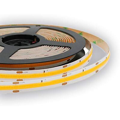INNOVATE LED Streifen Stripe 24V COB 10W/Meter warmweiß 3000K 1000lm/M CRI > 80 dimmbar Lichtband Homogenes Licht Strip keine Lichtpunkte erkennbar (5 Meter 5000mm) INNOVATE LED Streifen Stripe 24V COB 10W/Meter warmweiß 3000K 1000lm/M CRI > 80 dimmbar Lichtband Homogenes Licht Strip keine Lichtpunkte erkennbar (5 Meter 5000mm)